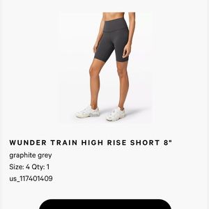 Wunder train 8” biker shorts